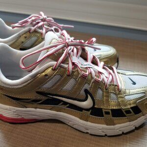 Nike P-6000 Bill Bowerman Series Gold Red Sneakers Women’s Size 7.5